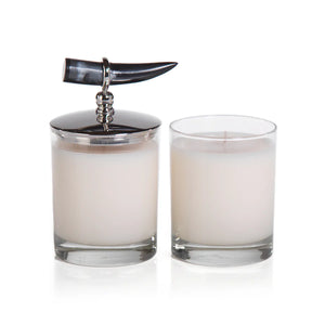 Cote d’Ivoire Scented Candle with Horn Lid | Bergamot Linen