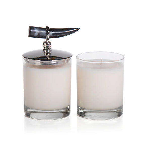 Cote d’Ivoire Scented Candle with Horn Lid | Bergamot Linen