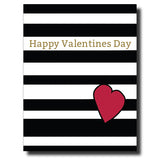 "BLACK AND WHITE VALENTINES" CARD