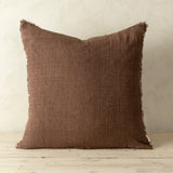 Lina Linen Pillow | Mocha 24"x24"