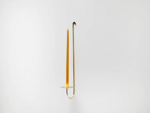 Single Arm Candle Holder | Brass