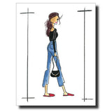 "Girl with the Red Shoes" card