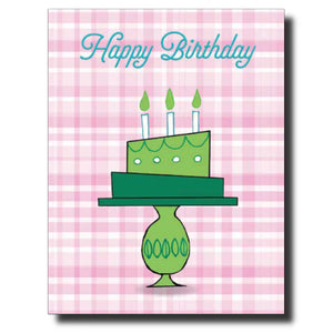 "GREEN CAKE BIRTHDAY" CARD