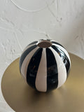 Bali Stoneware Ball vase with Stripes