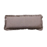 Ruffle Striped Bolster Pillow