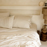 Organic Bamboo Sateen Fitted Sheet | Oatmeal