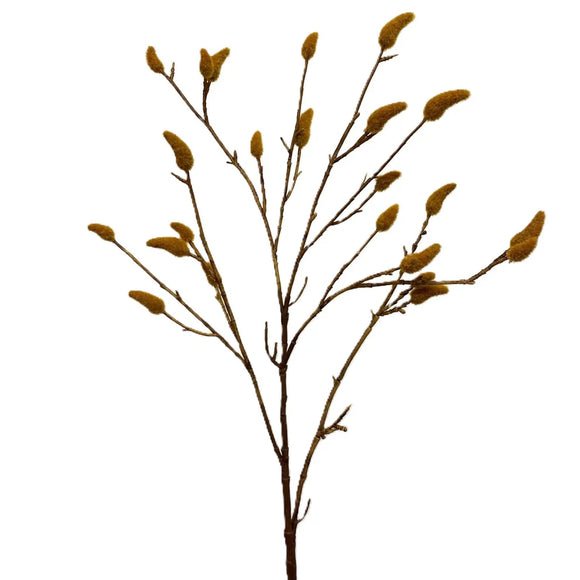 Brown Pussy Willow Spray | 31.5