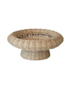 Cora Rattan Pedestal Bowl