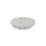 Flower Marble Dish | White