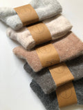 FLUFFY ANGORA SOCKS | NEUTRAL