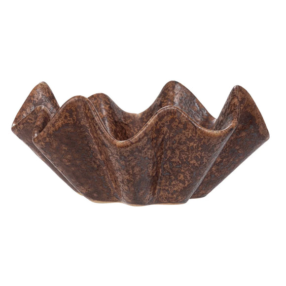 Stoneware Pleated Bowl