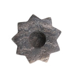 Carved Travertine Taper Holder