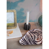 Carved Travertine Taper Holder