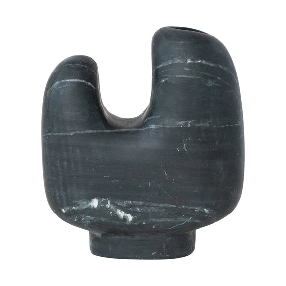 Marble Footed Vase Black
