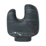 Marble Footed Vase Black