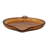 Pressed Recycled Glass Spoon Rest/Dish | Amber Color