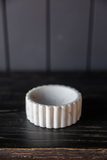 Fluted White Marble Dish