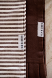 Brown & White Stripes Ruffle Kitchen Dish Towel