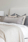 Ruffle Striped Bolster Pillow