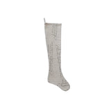 Linen French Holiday Stocking