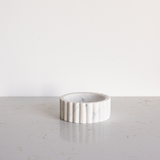 Fluted White Marble Dish