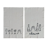Cotton & Linen Printed Tea Towel | 2 Styles