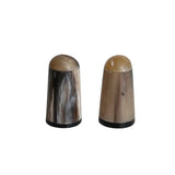 Carved Horn Salt & Pepper Shaker Set