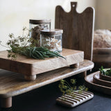 Hand-Blown Glass Jar with Mango Wood Lid