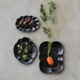 Stoneware Scalloped Plate | Brown