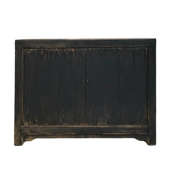 Marlow Reclaimed Wood Cabinet |  Distressed Black | Custom Order