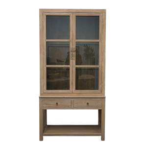 Rosemary Reclaimed Wood Glass Cabinet | Special Order