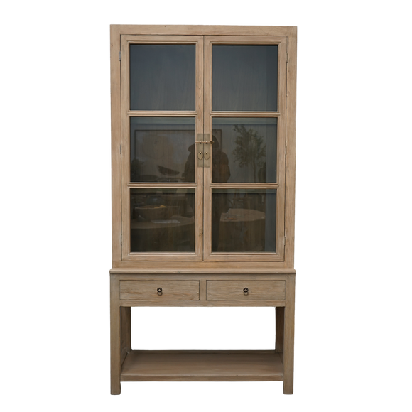 Rosemary Reclaimed Wood Glass Cabinet | Special Order