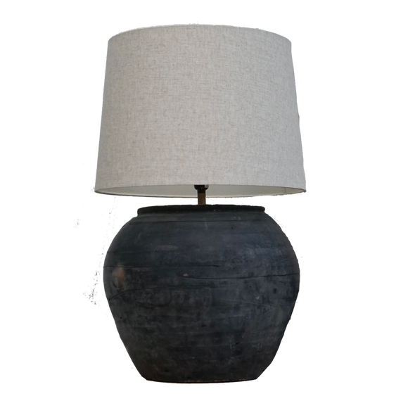 Louis I Vintage Pot Lamp | Drum Shade