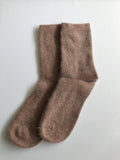 FLUFFY ANGORA SOCKS | NEUTRAL