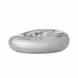 Stoneware Shine Bowl | Silver Finish