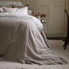 Natural Ruffle Linen Bedspread