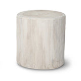 Handmade Solid Stump in Whitewash