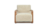 Eckersley Lounge Chair Cream Faux Fur