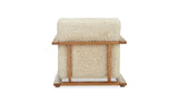 Eckersley Lounge Chair Cream Faux Fur