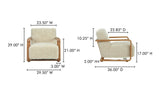 Eckersley Lounge Chair Cream Faux Fur