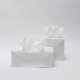 Athena Linen Tissue Covers | White