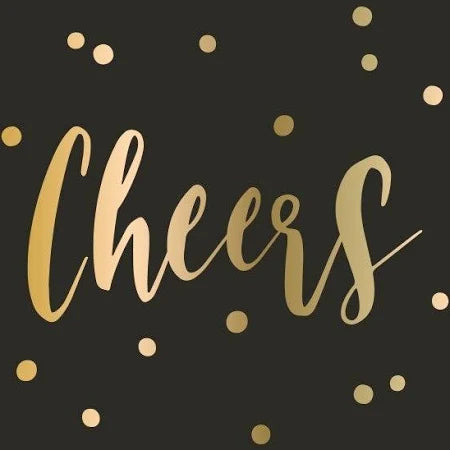 Cheers Confetti Gold Paper Napkins