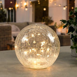 LED Crackle Globe Light | 2 Sizes