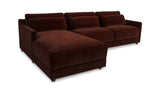 Imogen Sectional Bordeaux Left