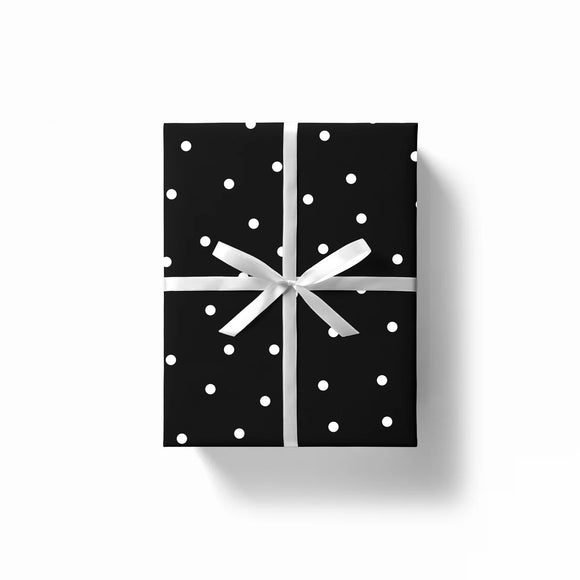 Wrapping Paper | Black Pin Dot