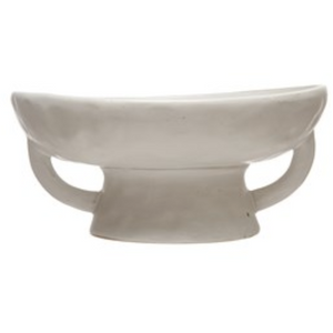 CAMBRIA STONEWARE FOOTED PEDESTAL BOWL