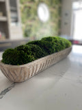 WOODEN OVAL TRAY WITH PRESERVED MOOD MOSS
