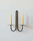 Iron Double Arm Candle Holder | Wall Scone