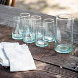 MOROCCAN TUMBLERS- HAND BLOWN  RECYCLED GLASS- MEDIUM