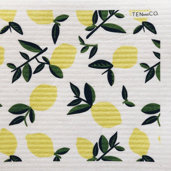 TEN & CO SPONGE CLOTH ~ CITRUS LEMON